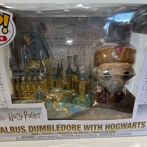 Funko Pop Harry Potter Anniversary - Dumbledore with Hogwarts vinyl figure set